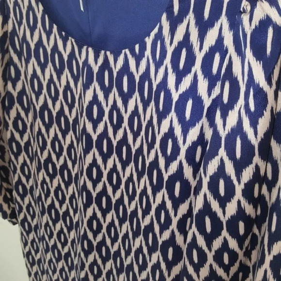 SAGE | Blue Blush Pink Ikat Dress Small - Picture 2 of 4